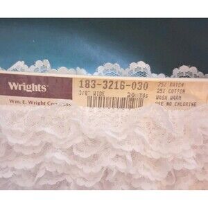 Lace Trim/Sewing,NOS,Embroidered , Scalloped,1"wide,37.66 Yards